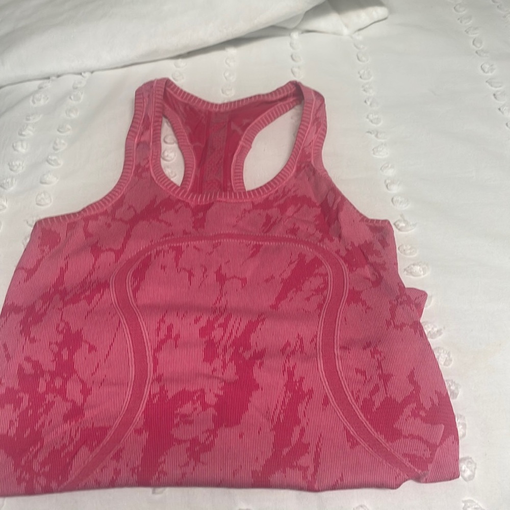 Hot pink Lululemon athletic top